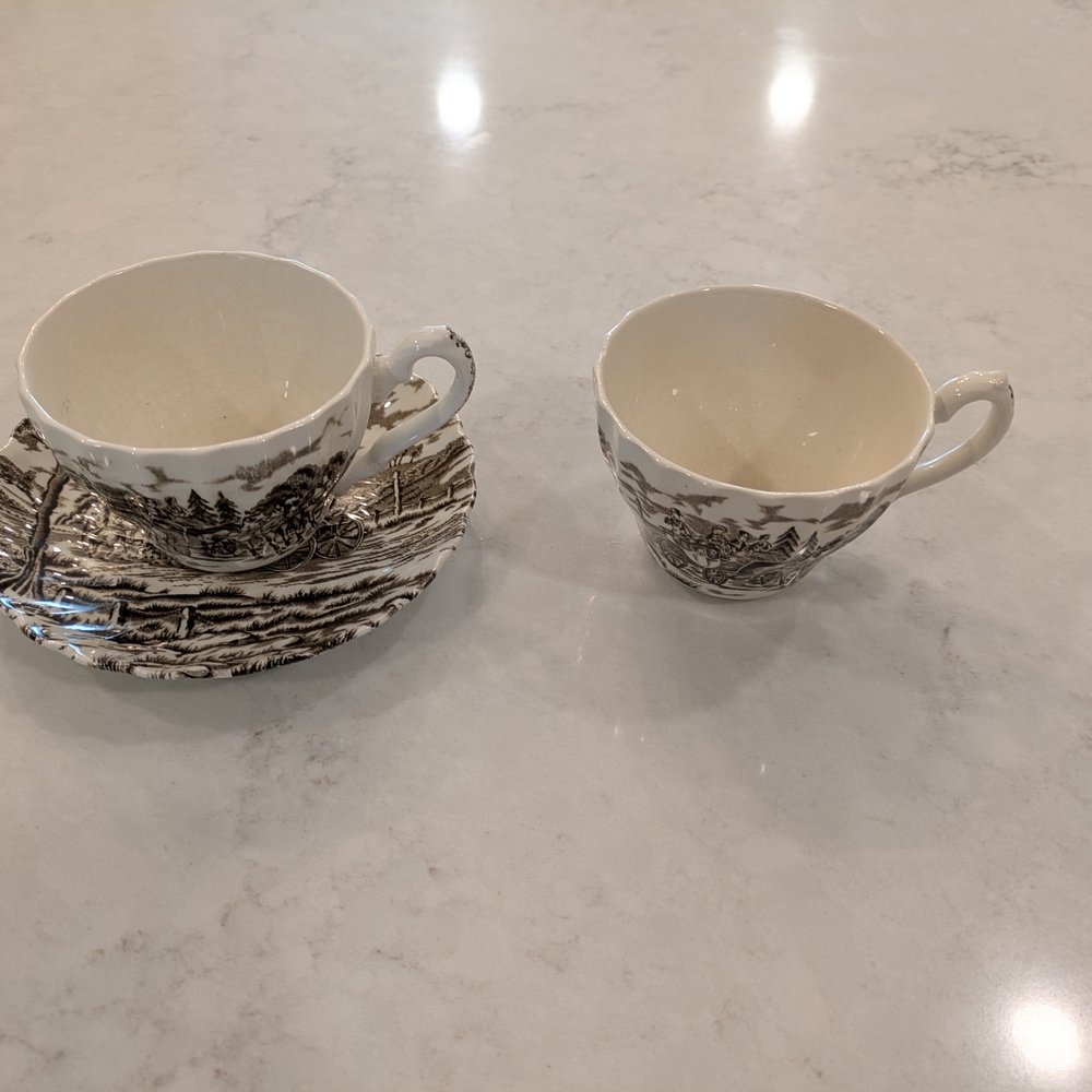 Royal  Mail Bone China Tea Cup & Sauser Set Made In England. Second Tea Cup Free